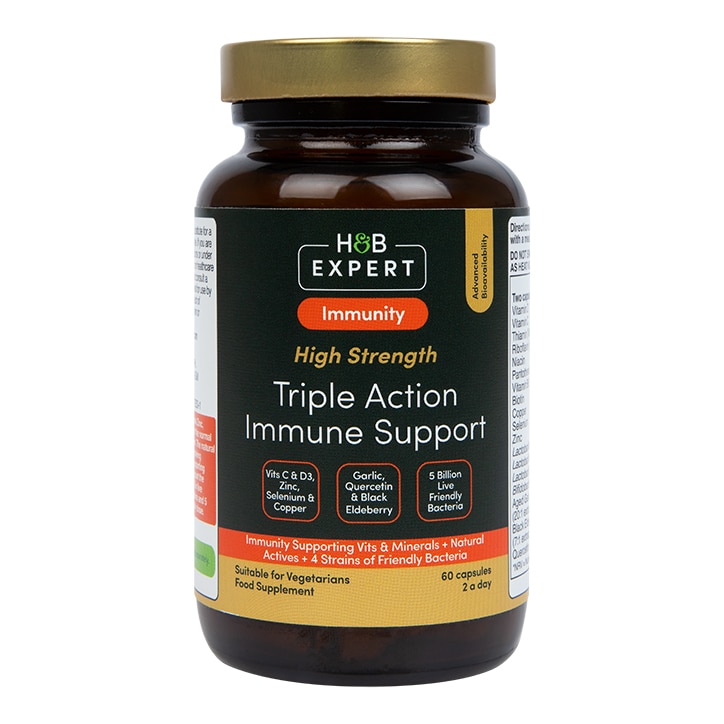 H&B Expert High Strength Triple Action Immune Support 60 Capsules